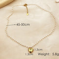 Stainless Steel 18K Gold Plating Niche High-grade Ins Style Pearl Necklace Beauty hair & fashionfj