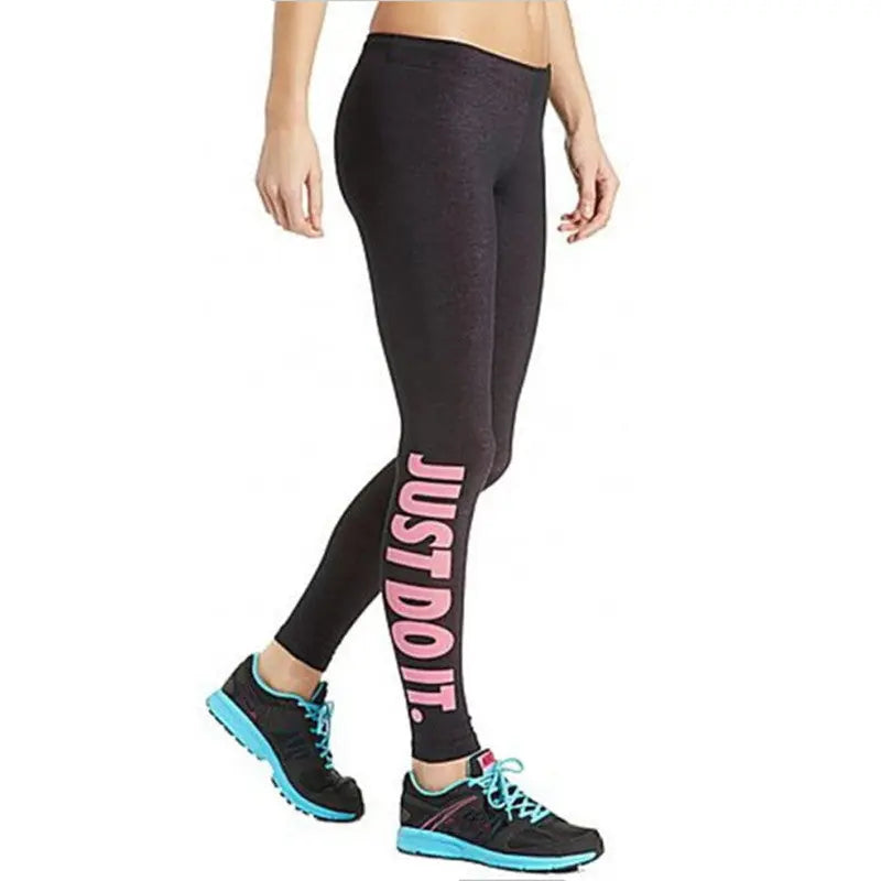 Letter Print Leggings Slim Pencil Pants Beauty hair & fashionfj