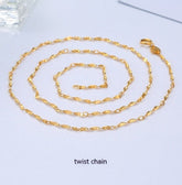 18K Gold Necklace Women&