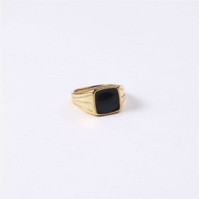 Titanium steel plated gold ring for women Beauty hair & fashionfj