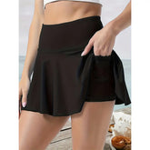 Women Tennis Skirt Golf Skorts Athletic High Waisted With Pockets Inner Shorts Sport Workout Beauty hair & fashionfj
