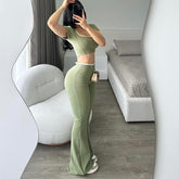 Comfortable Low Waist Elastic Navel Slightly Pull Slimming Suit Beauty hair & fashionfj