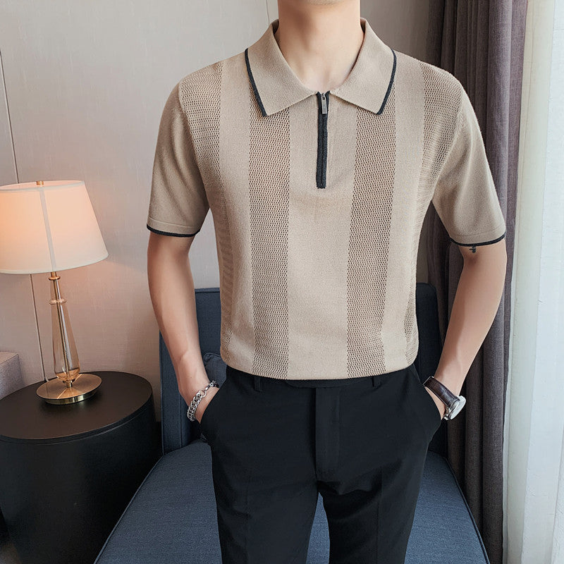 Boys Short Sleeve Polo Shirt Fashion Lapel Knit T-Shirt Beauty hair & fashionfj