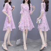 Summer Fairy Skirt, Summer Thin, Printed Chiffon Skirt, Waist, Super Fairy, Gentle Wind Beauty hair & fashionfj