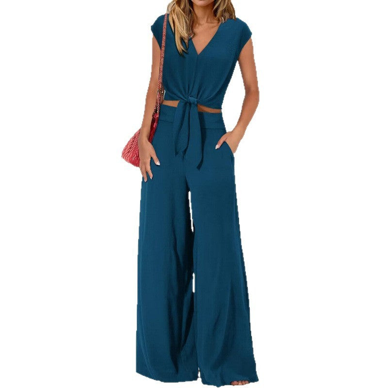 Fashion Casual Top Loose Two-piece Suit Beauty hair & fashionfj