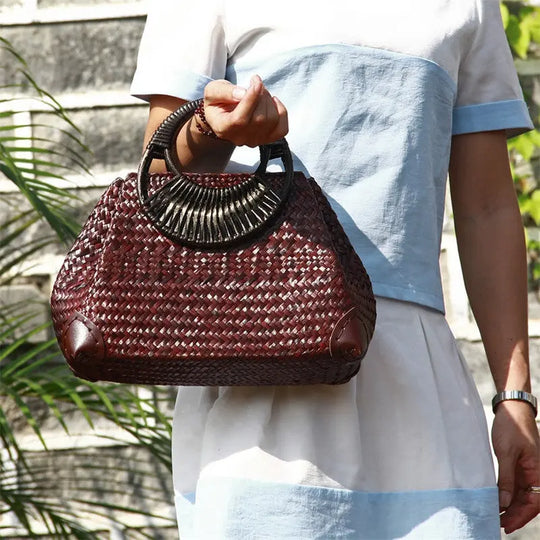 Straw bag women handbag hand bag Beauty hair & fashionfj