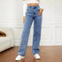 Washed Fashion Straight Jeans Women&