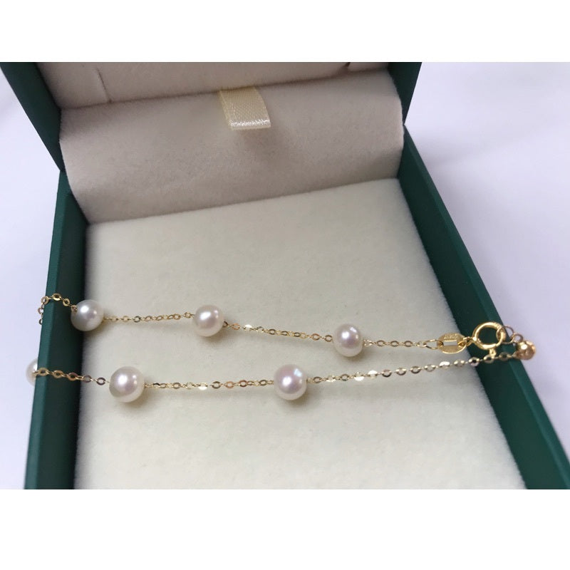 18k Gold Bead Bracelet Beauty hair & fashionfj