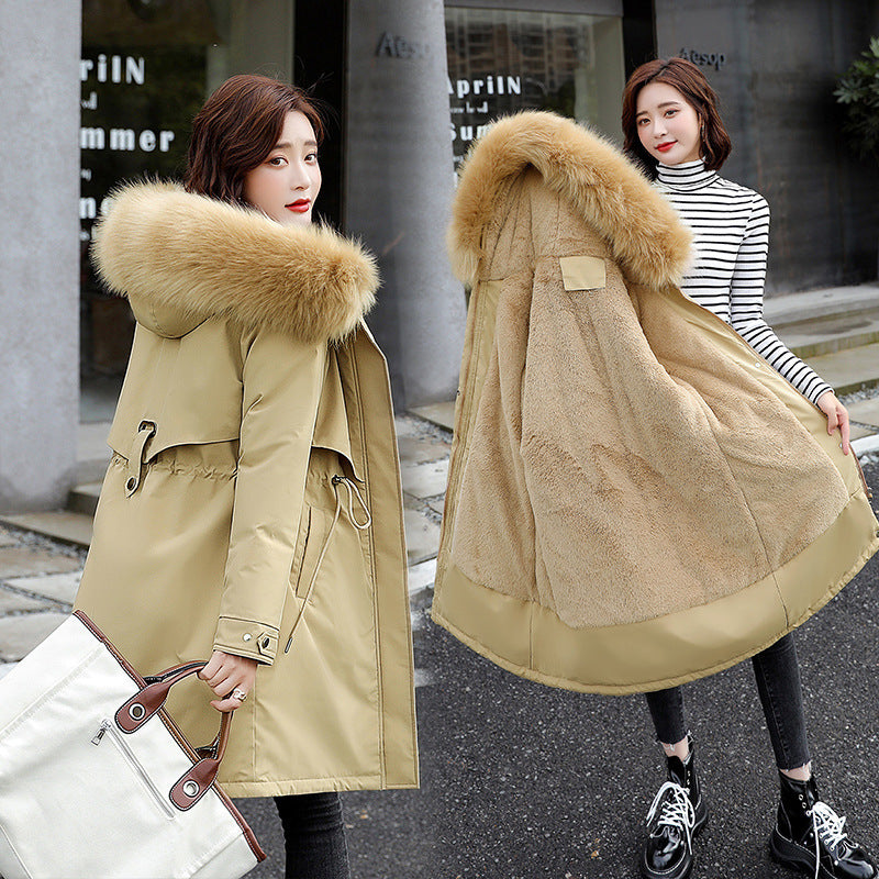 Cotton-Padded Jacket Waist Warm Winter Jacket Beauty hair & fashionfj