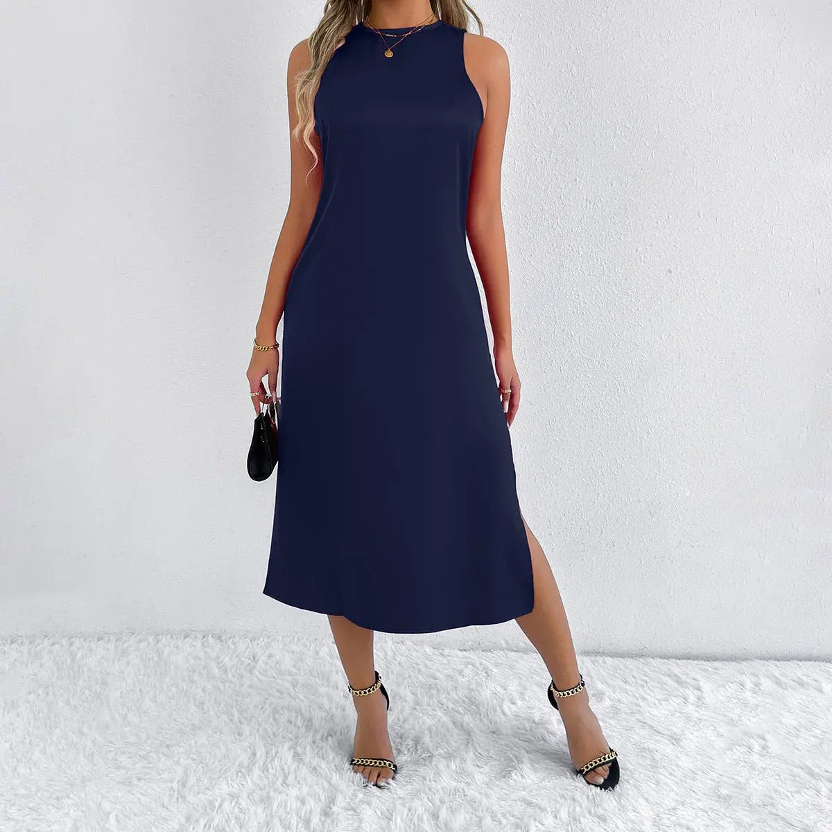 Satin Pure Color For Women Dress Beauty hair & fashionfj