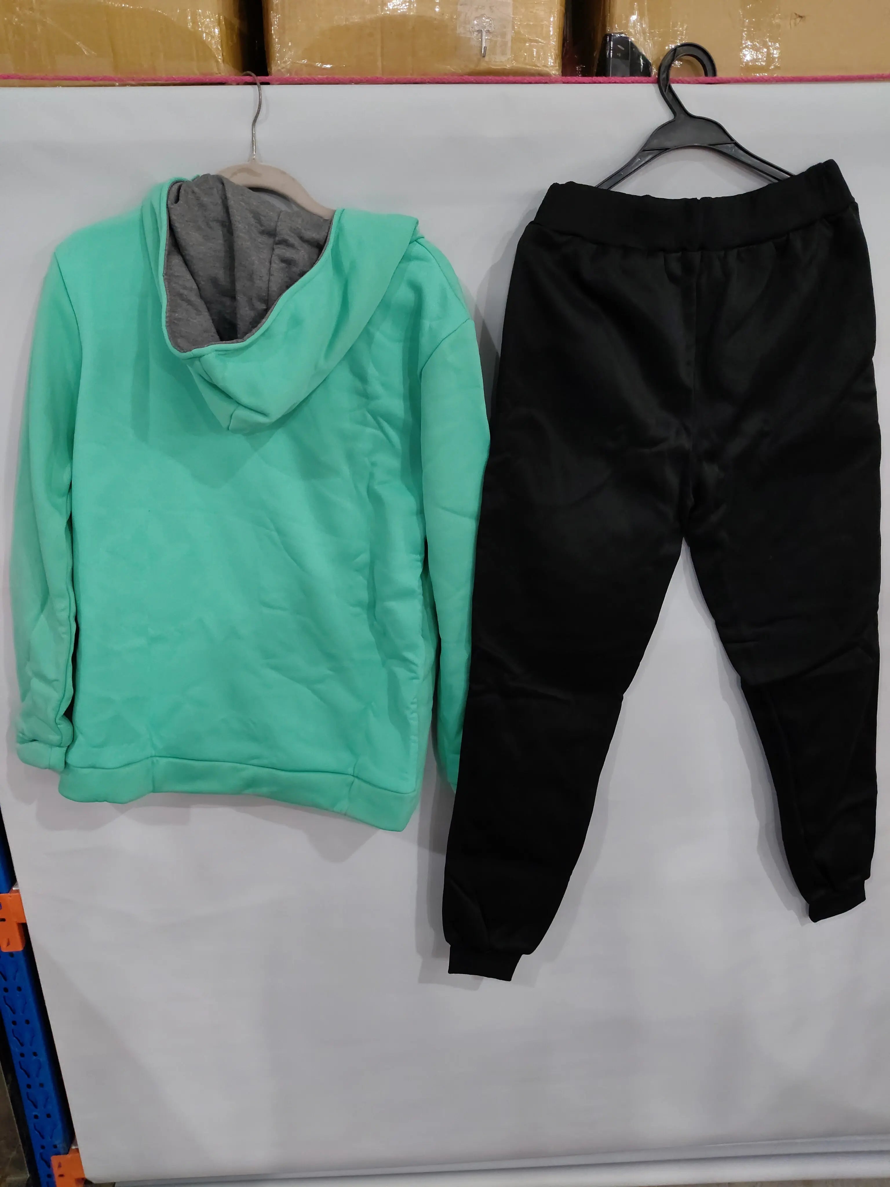 Love Heart Printed Sports Suit Hooded Sweatshirt Top And Drawstring Pants Fashion Casual Clothing For Women Beauty hair & fashionfj