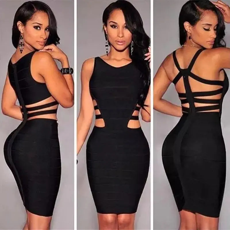 New Bandage Dresses For Women Black Sexy Sleeveless Ladies Beauty hair & fashionfj