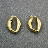 18K Gold Shaped Earrings Beauty hair & fashionfj