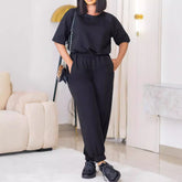 European And American Leisure Loose Fashion Ladies Two-piece Set Beauty hair & fashionfj