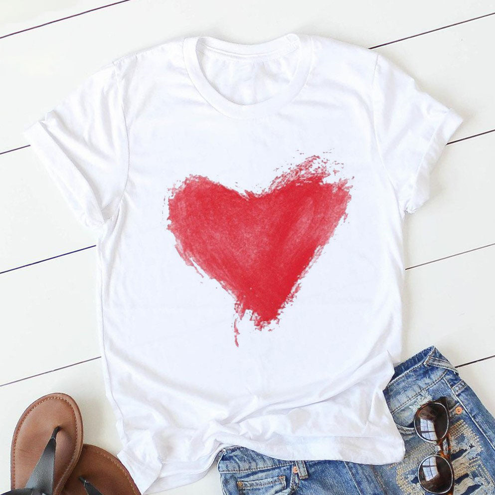Personalized Letter Print Ladies T-shirt Beauty hair & fashionfj