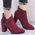 Fashion Ankle Boots Women Pointed-toe Zipper Shoes Lady Beauty hair & fashionfj