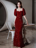 Toast Bridal Red Dresses Women Fishtail Beauty hair & fashionfj