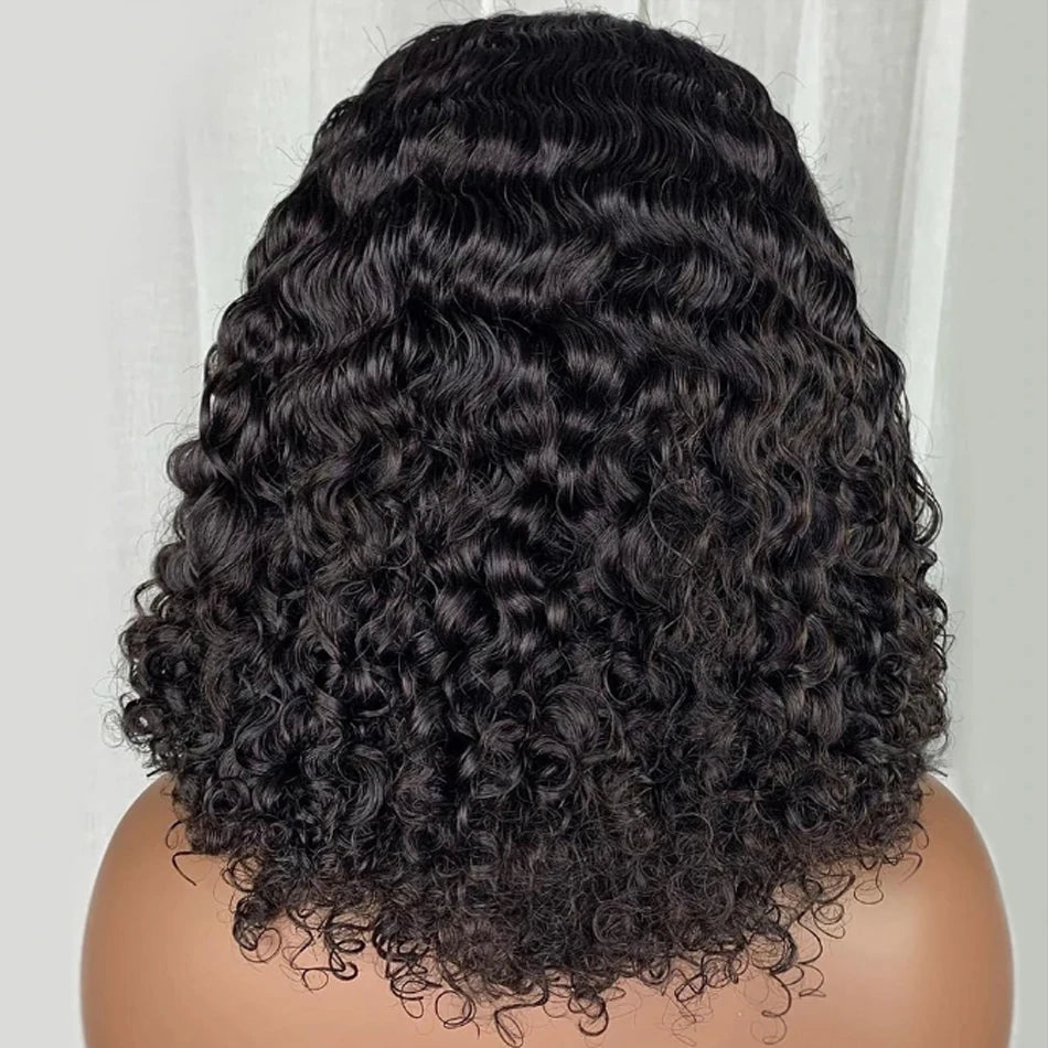 Brazilian Wear And Go Loose Water Wave Wet And Wavy Lace Frontal Human Hair Wigs Curly Bob Glueless Wigs For Black Women Cheap