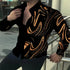 Fashion Pop Prom Party Night Club New Designer Long Sleeve Clothing Slim Button Lapel Men Tops Beauty hair & fashionfj