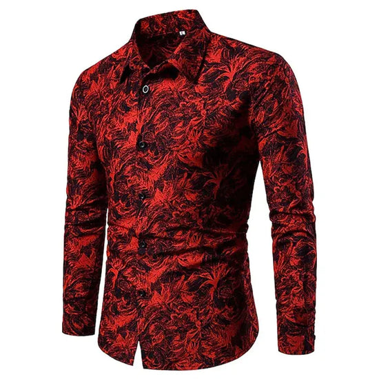 Fashion Pop Prom Party Night Club New Designer Long Sleeve Clothing Slim Button Lapel Men Tops Beauty hair & fashionfj