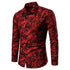 Fashion Pop Prom Party Night Club New Designer Long Sleeve Clothing Slim Button Lapel Men Tops Beauty hair & fashionfj
