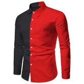 Fashion Pop Prom Party Night Club New Designer Long Sleeve Clothing Slim Button Lapel Men Tops Beauty hair & fashionfj