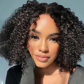 Short Jerry Curl Hair Weave Bundles 2Pcs/Set Brazilian Hair Weave Bundles 12A Remy Human Hair Extensions Natural Brown Remy Beauty hair & fashionfj