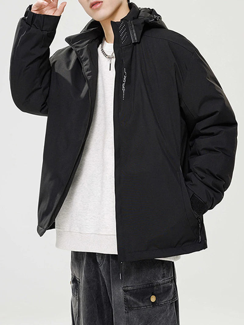 Winter Jacket Men Hooded Waterproof Cotton Padded Jacket Men Puffer Coats Daily Wear Fashion Clothing Men Thicken Casual Jacket