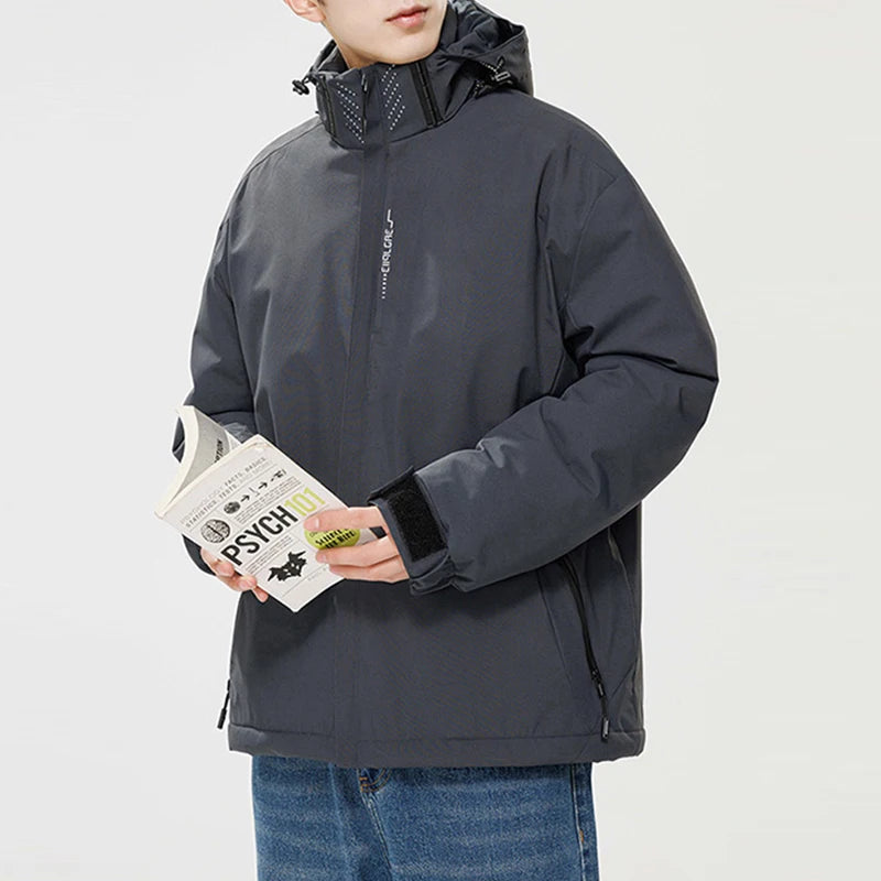 Winter Jacket Men Hooded Waterproof Cotton Padded Jacket Men Puffer Coats Daily Wear Fashion Clothing Men Thicken Casual Jacket