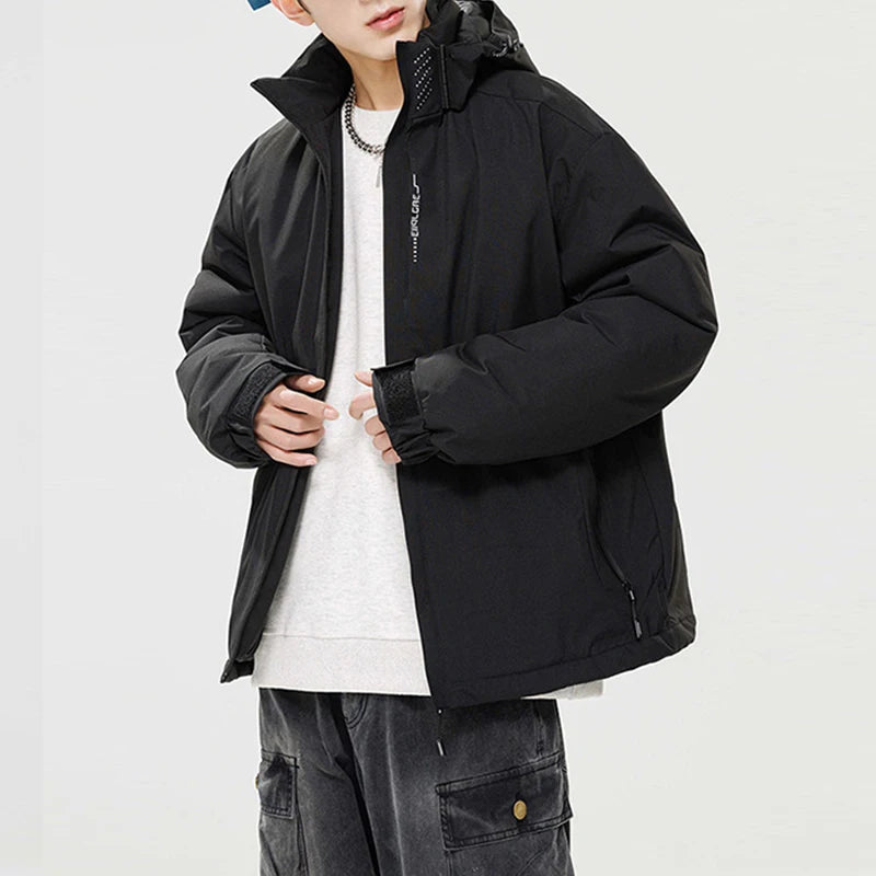 Winter Jacket Men Hooded Waterproof Cotton Padded Jacket Men Puffer Coats Daily Wear Fashion Clothing Men Thicken Casual Jacket