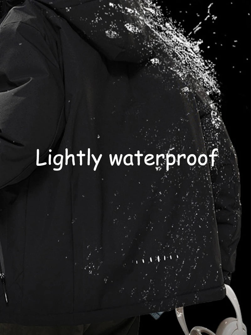 Winter Jacket Men Hooded Waterproof Cotton Padded Jacket Men Puffer Coats Daily Wear Fashion Clothing Men Thicken Casual Jacket