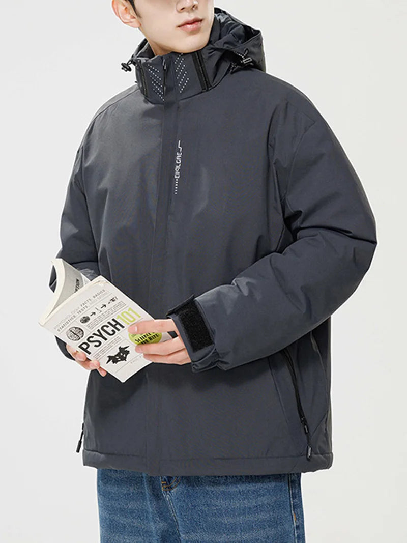 Winter Jacket Men Hooded Waterproof Cotton Padded Jacket Men Puffer Coats Daily Wear Fashion Clothing Men Thicken Casual Jacket