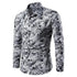 Fashion Pop Prom Party Night Club New Designer Long Sleeve Clothing Slim Button Lapel Men Tops Beauty hair & fashionfj
