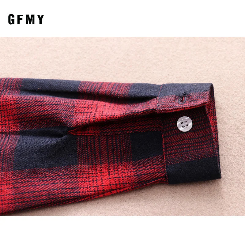 GFMY Boys shirts for Girls British Plaid child Shirts kids school Blouse red tops clothes Kids Children plaid 2-12 years Beauty hair & fashionfj