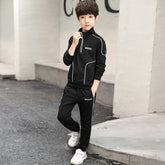 Spring Autumn Teenager Boys Clothing Sets Child Fashion Letter Sweatshirt + Pants 2Pcs Kids Tracksuit 4 5 6 7 8 9 10 11 12 Years Beauty hair & fashionfj