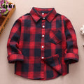 GFMY Boys shirts for Girls British Plaid child Shirts kids school Blouse red tops clothes Kids Children plaid 2-12 years Beauty hair & fashionfj