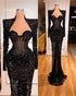 Luxury African Evening Dresses For Black Girls Beaded Sparkly Sequined Formal Dress Sweetheart Birthday Party Gown Customized Beauty hair & fashionfj