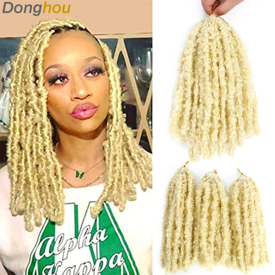 DONGHOU 12 Inch Butterfly Locks Crochet Hair Extensions Distressed Butterfly Locs Meches Locks Butterfly Soft Locs Crochet Hair