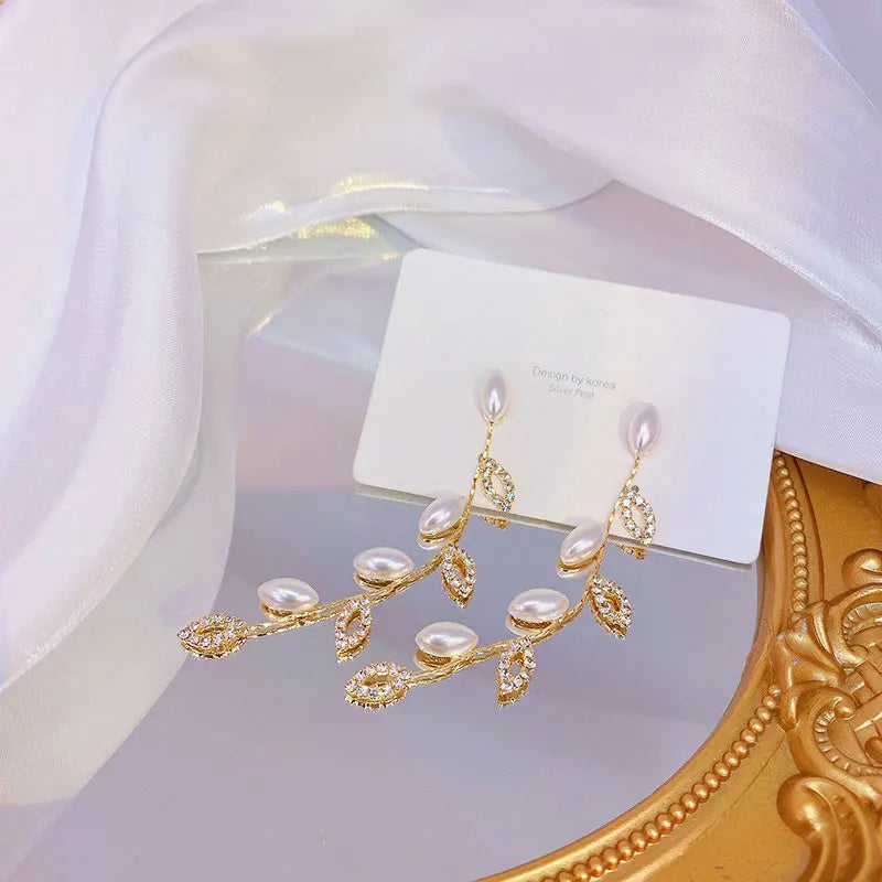 14K Real Gold Plated Earrings Romantic Elegant Bling Wedding Ear Studs for Women Top Quality Glamour Fine Jewelry