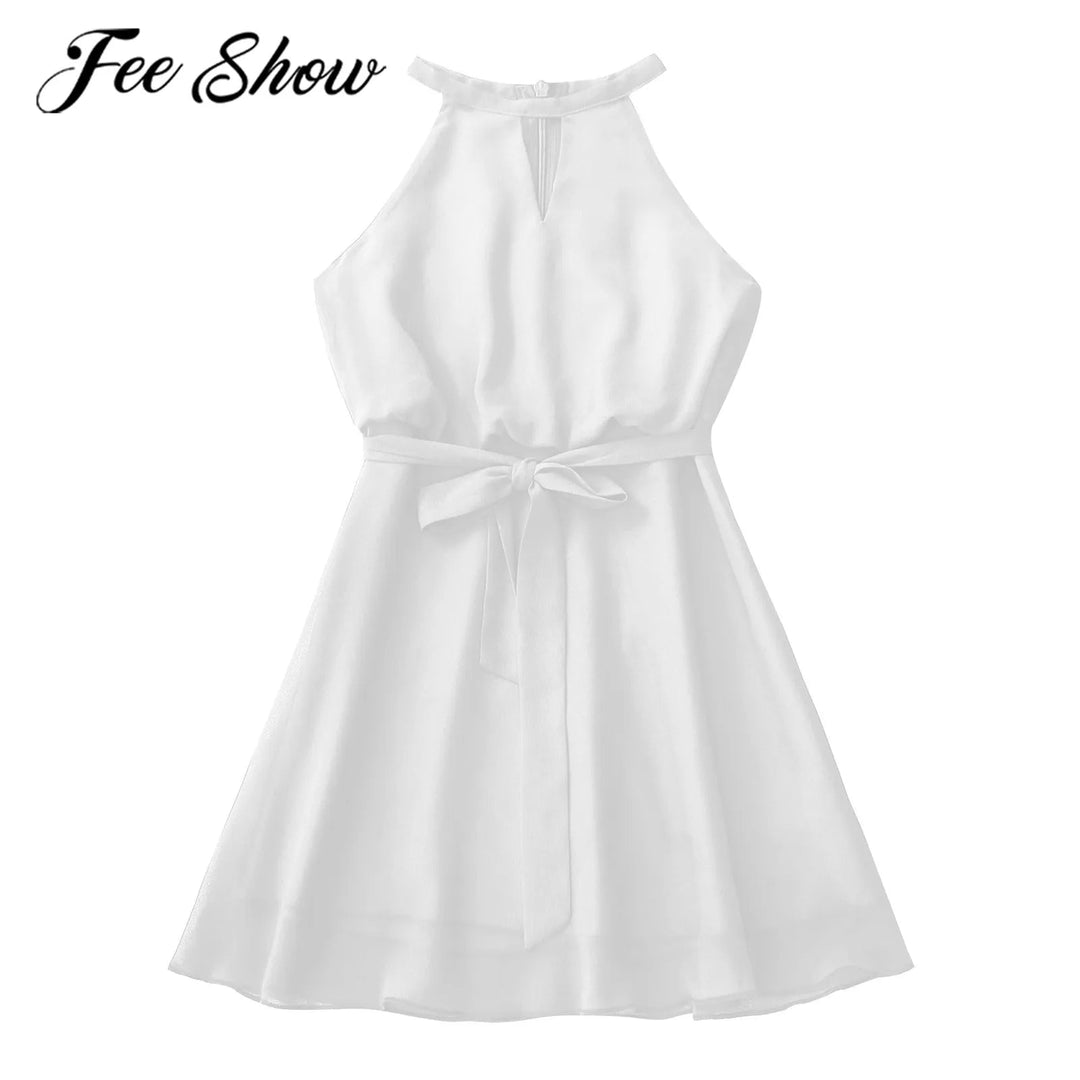 Summer Kids Dresses for Girls  Children's Chiffon Flower Girls Dress Pageant Wedding Party First Communion Dress filles robes Beauty hair & fashionfj