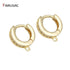 Earring Making Supplies 14k Gold Plated Inlaid Zircon Hoop Earrings Hooks Earring Clasps Accessories Handmade DIY Jewellery Beauty hair & fashionfj