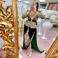 Karakou Algerian Evening Dress With Beaded Long Sleeve Velvet Muslim Prom Gown Arabic Turish Formal Robe De Mariée Customized Beauty hair & fashionfj