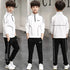 Spring Autumn Teenager Boys Clothing Sets Child Fashion Letter Sweatshirt + Pants 2Pcs Kids Tracksuit 4 5 6 7 8 9 10 11 12 Years Beauty hair & fashionfj