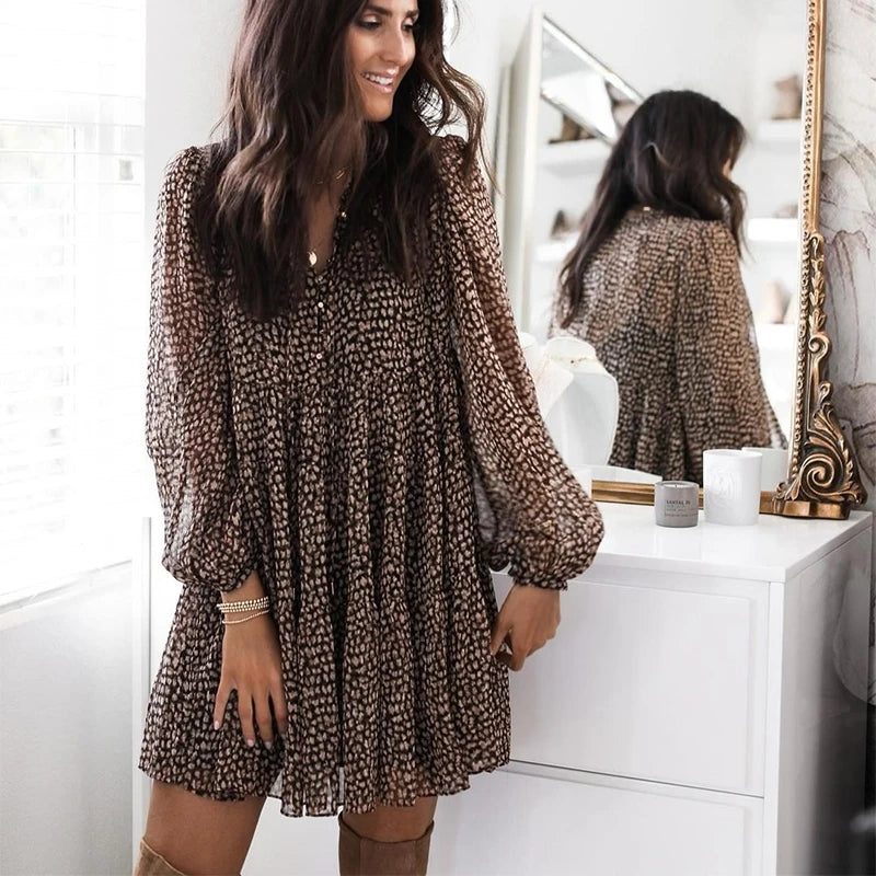 Elegant Lantern Sleeve Dress – Statement Style for Every Occasion Beauty hair & fashionfj