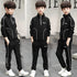 Spring Autumn Teenager Boys Clothing Sets Child Fashion Letter Sweatshirt + Pants 2Pcs Kids Tracksuit 4 5 6 7 8 9 10 11 12 Years Beauty hair & fashionfj