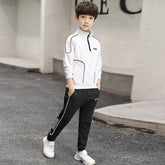 Spring Autumn Teenager Boys Clothing Sets Child Fashion Letter Sweatshirt + Pants 2Pcs Kids Tracksuit 4 5 6 7 8 9 10 11 12 Years Beauty hair & fashionfj