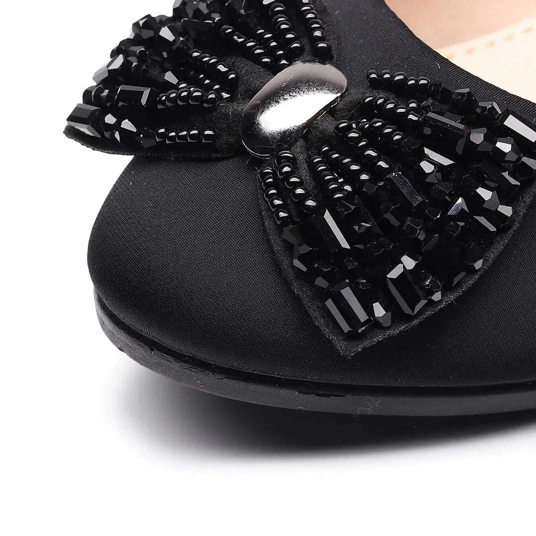 Women Ballet Bow Shoes Black Women Wedges Shoes For Office Work Boat Shoes Cloth Sweet Loafers Women's Pregnant Wedges Shoes Beauty hair & fashionfj