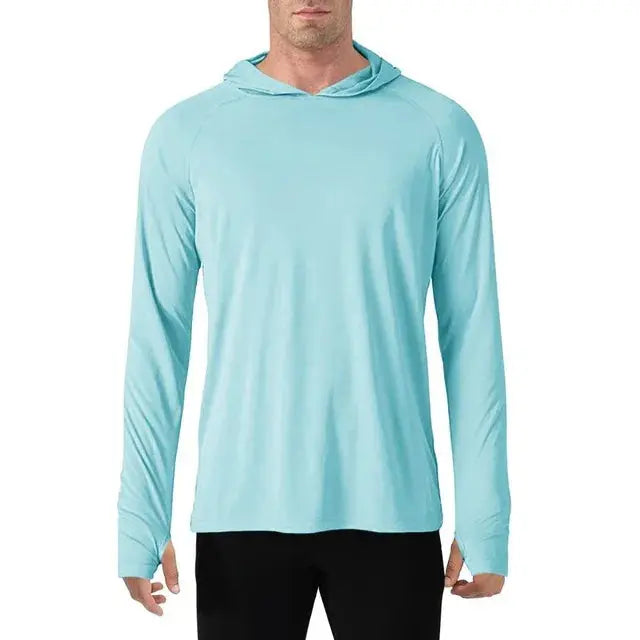 TACVASEN Sun Protection T-Shirts Mens Long Sleeve Hoodie Casual UV-Proof T-Shirts Breathable Lightweight Quick Dry T shirts Male Beauty hair & fashionfj