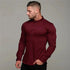 New Spring Autumn Mens Full Sleeve Shirt Solid Fitness Men Turndown Collar Super Slim Fit Business Dress Shirt Button Gym Tops Beauty hair & fashionfj