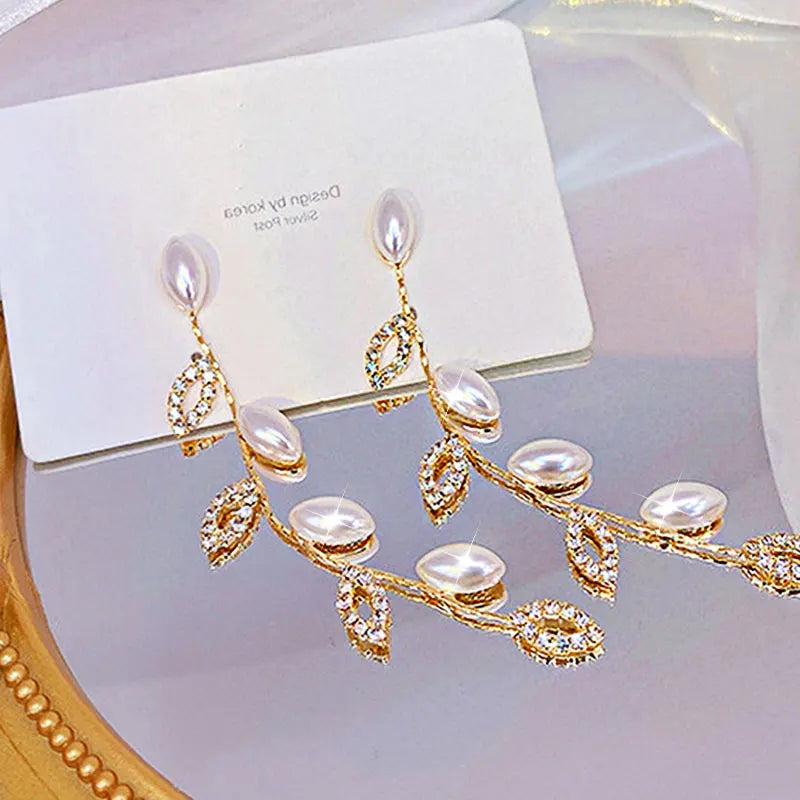 14K Real Gold Plated Earrings Romantic Elegant Bling Wedding Ear Studs for Women Top Quality Glamour Fine Jewelry